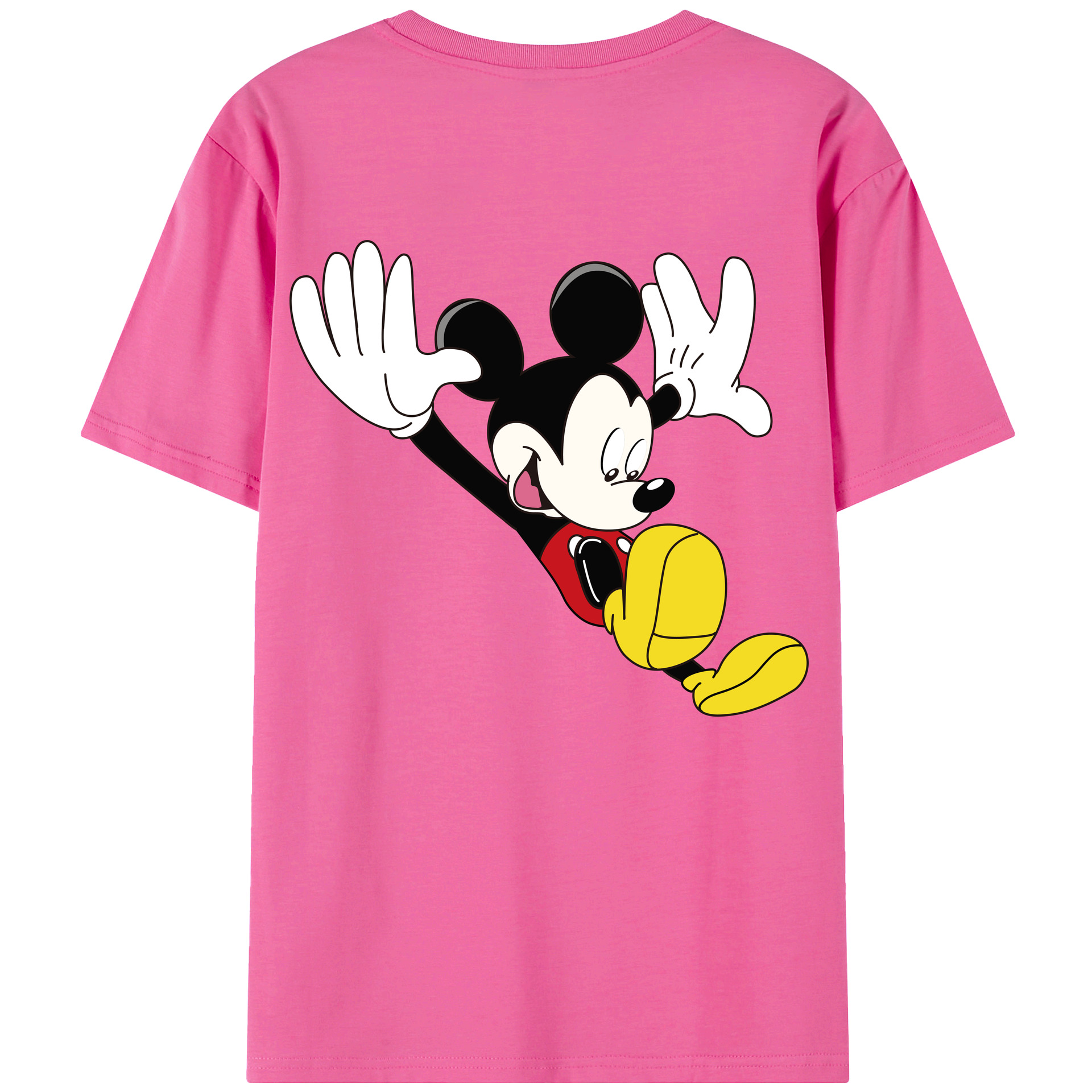 （画像用） ミッキーマウス Mickey Mouse レディース半袖Tシャツ(バックプリント)